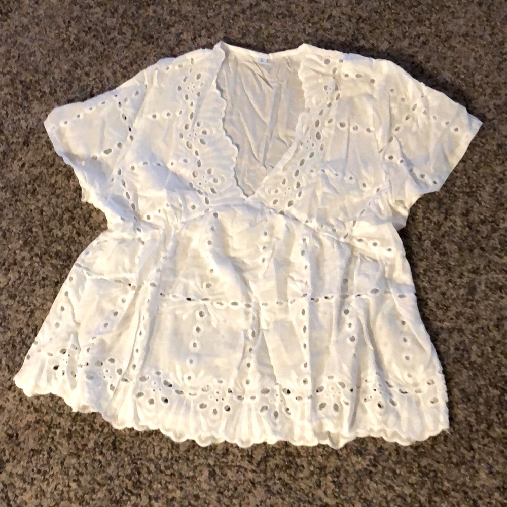 White Eyelet Blouse